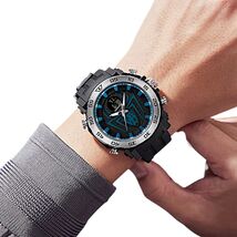 Spiderman Design Mens Wrist Watch Dual Display Digital-Analog LED Light ... - $32.90