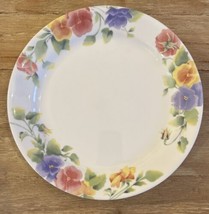Corelle by Corning Summer Blush Dinner Plates 10 1/4&quot; Floral Pansies - S... - £62.12 GBP