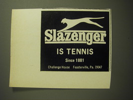 1974 Slazenger Tennis Equipment Ad - Slazenger is Tennis since 1881 - £14.50 GBP