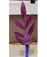 Picks Fake Flowers 12&quot; Tall Celebrate It Decor Purple Glitter Leaves 259O - $10.27 CAD