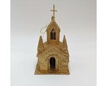 Glittery Gold Holiday Christmas Christian Church Steeple Ornament - $17.81