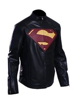 Superman Man Of Steel Leather Jacket Men&#39;s All size available 2019 - £115.09 GBP
