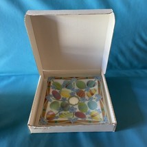Nib~Peggy Karr Art Glass 13&quot; Square &quot;Easter Eggs&quot; Deep Square Dish - £103.75 GBP