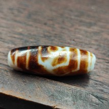 Rusted Antique Himalayan Indo Tibetan White Agate Dzi Bead Amulet  #3-6 - £98.95 GBP