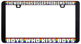 The World Has More Problems Than Lesbian Gay LGBTQ Rainbow Plate Plate Frame-... - £5.61 GBP