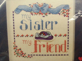 Cross Stitch Kit Bucilla Button Buddies My Sister My Friend Alma Lynne DIY  - £15.63 GBP