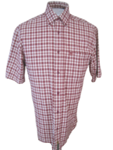 TIMBERLAND WeatherGear Men shirt DRESS short sleeve plaid sz S pit to pi... - $17.81