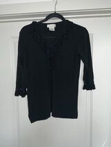 Fred David Women&#39;s Black Blouse Size Medium - $15.00
