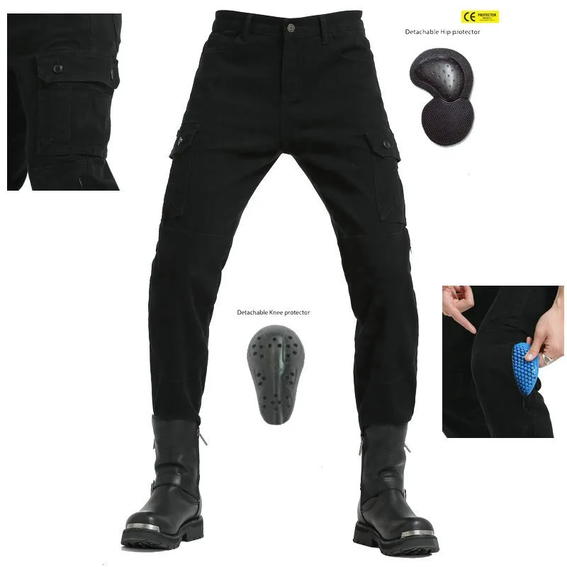 Motorcycle Jeans, Motocross Pants With 4 Knees And Hip Guard, Suitable F... - £55.92 GBP+