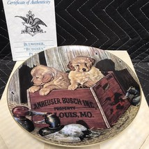 “Buddies” Mans Best Friend Collector Plate by Urdale Budweiser Golden Re... - £7.78 GBP