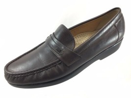 SH30 SAS Women US 10 Handsewn In USA Brown Leather Loafers Comfort Shoes - £16.70 GBP