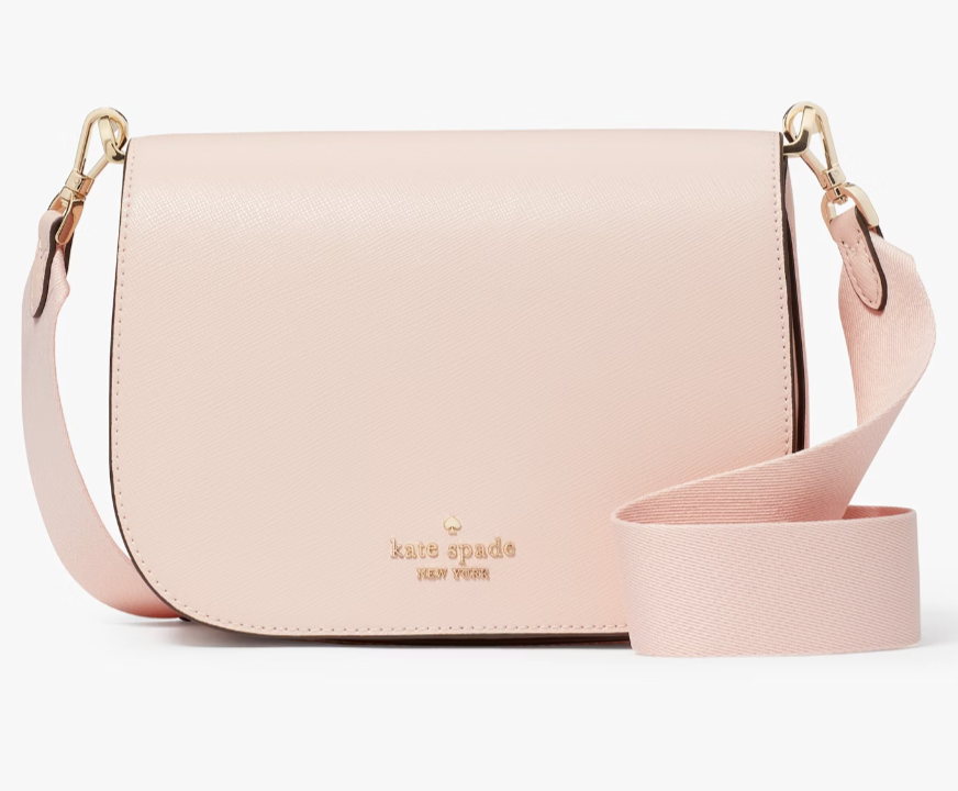 Kate Spade Madison Saddle Bag Light Pink Saffiano Leather Purse KC438 NWT $349