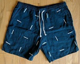 Alex Crane Bo Shorts Icehouse Print Size XL 100% French Linen - $669.97 MXN