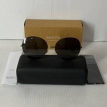 Mykita woman’s sunglasses Aimi cat eye black lenses gold frame - $435.60