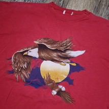 Vintage 90s Nature T Shirt Bald Eagle Sun Flying Bird Men’s Size XXL - $187.38 MXN