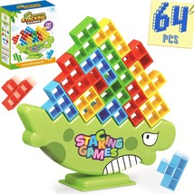 Dinosaur 64PCS Stacking Tetra Tower Game for Kids Family Game Night Balance Stac - $46.65