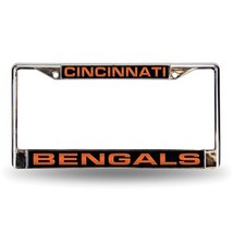 NFL Cincinnati Bengals Laser Chrome Acrylic License Plate Frame - £23.42 GBP