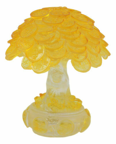 Primary image for Translucent Feng Shui Golden Money Prosperity Tree Statue Luck Wealth Talisman