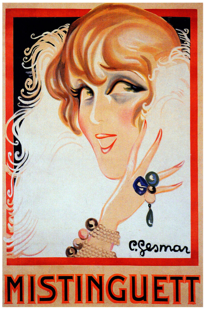 Fashion Vintage Decoration  Design Poster.Mistinguett.Home art Decor 840i