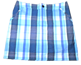 Christopher &amp; Banks Womens Skort Size 12 Blue Grey White Plaid New With ... - £27.91 GBP