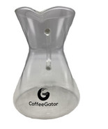Coffee Gator Pour Over Coffee Maker Carafe Hourglass Clear Glass Replacement 4Cp - $13.71