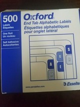 500 Labels Oxford End Tab Alphabetic Labels - £23.57 GBP