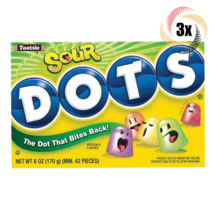 3x Packs | Tootsie Dots Assorted Sour Flavors Theater Box Candy | 6oz - $16.05