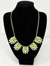 J. Crew Blue, Green and Clear Rhinestone Bib Statement Necklace - $23.74
