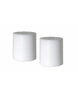 3 Wick Paraffin Wax Smokeless Scented 3&quot;X3&quot; White Tall Pillar Candle for... - $26.09