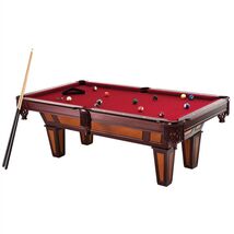 7' Pool Table Burgundy Wool Fringe Pockets Billiards - $1,801.80