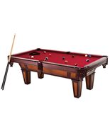 7&#39; Pool Table Burgundy Wool Fringe Pockets Billiards - $1,801.80