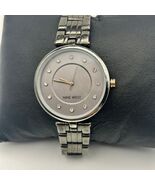 Nine West Metallic Gray Crystal Dial Women’s Watch Working New Battery - $37.85 CAD