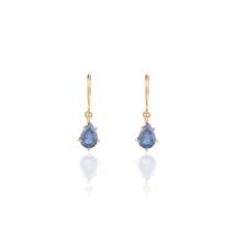 14K Gold Pear Cut Dangle Tiny Earrings - £158.27 GBP