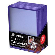Ultra Pro Toploader: 3x4 Purple Border (25) - £7.45 GBP