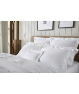 Sferra Classico White Oversized King Flat Sheet 120&quot;x128&quot; 100% Linen Ita... - $397.33 CAD