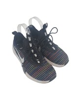 Nike Youth Girls Sneakers 4.5Y Black Multicolor Lace Up Shoes - £18.55 GBP