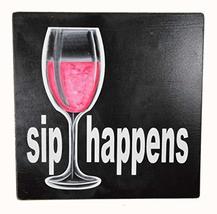 WorldBazzar SIP Happens Winery Special Tiki Bar Sign Beautiful Beach Dri... - £19.41 GBP