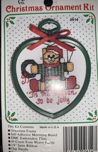 BERLIN CO. cat TIS THE SEASON TO BE JOLLY cross stitch ORNAMENT - $14.73
