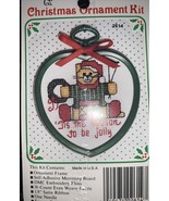 BERLIN CO. cat TIS THE SEASON TO BE JOLLY cross stitch ORNAMENT - $14.73