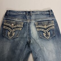 Rebel & Soul Women’s 12 Cotton Blend Faded Blue Distressed Skinny Jeans (31×30) image 9