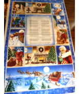 VTG  Maywood Studios A Visit From St. Nicholas Story Panel 36&quot; x 56&quot; Per... - $13.85