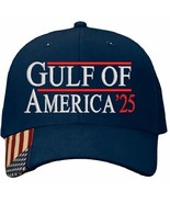 Gulf of America Hat - Trump 2025 Embroidered Adjustable Hat MAGA NAVY Fl... - £20.86 GBP