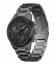 Authentic Brand New Hugo Boss® Chronograph Dapper Watch Grey &amp; Black - HB1513929 - £111.68 GBP