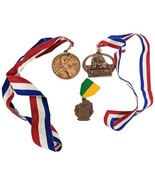 Vintage Wrestling Medals Collegiate Mann 6th Edison 3rd 1999-2003 Freest... - $44.55