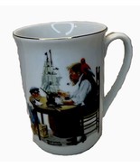 Norman Rockwell Museum Coffee Cup Mug For A Good Boy Gold Trim 4” - £1.27 GBP