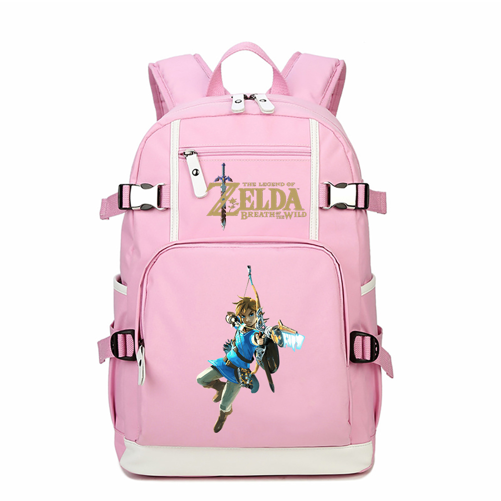 Legend Of Zelda Kid Backpack Schoolbag Bookbag Daypack Pink Large Bag F - $38.99
