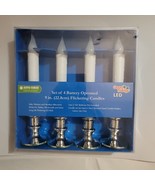 Flameless Flickering led 4 Set candles 9in Battery Operated (Batteries N... - $307.90 MXN