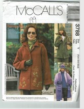 McCall&#39;s Sewing Pattern 3788 Misses Jacket Hat Scarf Size XS-MED - $8.06
