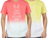 Men&#39;s Psycho Bunny Short Sleeve Two Tone Fairbanks Graphic Tee Logo T-Shirt - £19.91 GBP