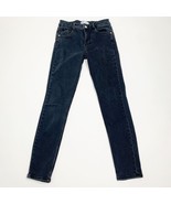 Zara Womens Jeans Black US Size 4 Skinny Denim Dark Wash Button Zip - $259.54 MXN